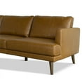 thumbnail image 4 of Allora Mid-Century Pillow Back Genuine Leather Left-Facing Sectional in Tan, 4 of 5