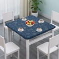 thumbnail image 3 of Blue Sun Moon Cloud Star Pattern Square Fitted Tablecloth with Elastic Edge,Square Table Cover,Washable Elastic Table Cover for Home Kitchen Party Decor 36"x36", 3 of 6