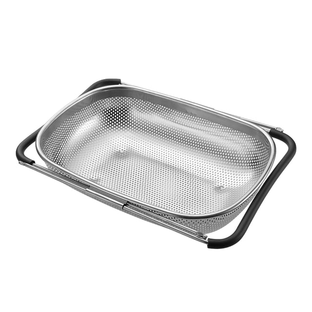 Escurridor de platos Sunnimix cesta colador extensible Acero inoxidable 24x34x11cm