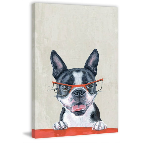 Marmont Hill "Dog Prof" Painting Print on Wrapped Canvas