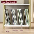 thumbnail image 6 of Accreate Gold Record Player Stand with Storage - 3-Tier Wooden Turntable Shelf for Living Room, Bedroom, Office, 6 of 10