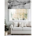 thumbnail image 3 of Gray Abstract Valances for Windows Silver Marble Ripples Clouds Luxury Fluid Art Kitchen Valance Curtain Rod Pocket Small Curtains for Cafe Bathroom Laundry Basement 54" x 18", 3 of 8
