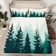 thumbnail image 3 of Feelyou Nature Scenery Twin Sheet Sets, Jungle Pine Tree Twin Fitted Sheet, Rustic Farmhouse Theme Flat Sheet, Lightweight Room Decor, 3pcs, 3 of 8