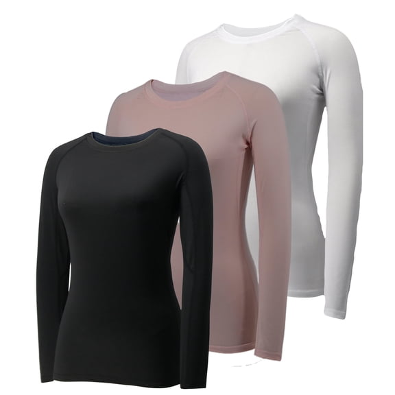 LNFINTDO Womens Compression Shirts Long Sleeve Quick Dry Running Athletic Shirts Tops Workout Gym T-shirts