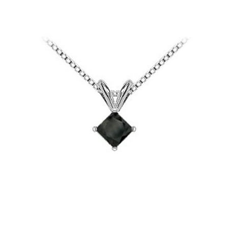 FineJewelryVault UBPD14WHSQ150BD-101 14K White Gold : Princess Cut Diamond Solitaire Pendant - 1.50 CT. TW.
