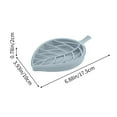thumbnail image 3 of Fmbmuo Leaf Shaped Soap Box - Decorative Bathroom Soap Dish with Drainage (6.8x3.9x0.7in) - Lovely Nature-Inspired Soap Box for Countertops, Kitchen, 3 of 4