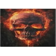 thumbnail image 4 of Dreamtimes Bathroom Rug Set 2 Pieces Fire Skull Soft and Absorbent Bathroom Floor Mat Non Slip Commode Contour Rug Plush Bath Mat Set, Machine Washable and Easier to Dry, 4 of 7