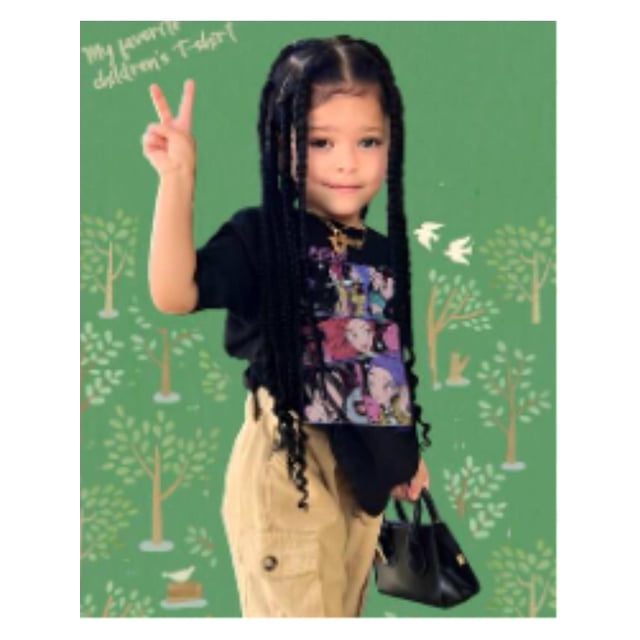 2025 KP-opDe-mon-Hunters Graphic Tee - Soft & Comfy Cartoon Print Shirt for KP-op Fans, Cute Design, Durable Fabric, Machine Washable Casual Wear KIDS 'T-shirt 4-13Y