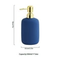 thumbnail image 3 of Qeeadeea Porcelain Soap Dispenser With Pump, Refillable Lotion Dispenser For Bathroom, Ceramic Shampoo Dispenser For Shower-Blue 2-500ml/17.6oz, 3 of 8