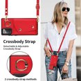 thumbnail image 2 of Crossbody for Samsung Galaxy Note 20 Ultra Phone Case for Women, Wallet Case with Credit Card Holder Shoulder Strap & Wrist Lanyard Shockproof Purse Back Flip 360 Ring Holder Kickstand Case,Red, 2 of 9