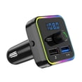 thumbnail image 1 of DPTALR Car Bluetooth 5.0 Wireless FM Transmitter with 2 USB Charger Kit, New, 1 Count, 1 of 9