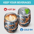 thumbnail image 4 of Camouflage 12oz Stainless Steel Insulated Wine Tumbler with Lid and Straw – Double Wall Vacuum Mug for Hot & Cold Drinks, 304 Steel Interior, Sweat-Free Design, 4 of 5