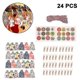 thumbnail image 2 of Paquete de 24 bolsas metálicas navideñas con cordón de arpillera, 2 of 5