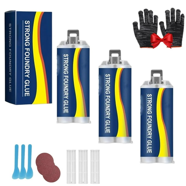 Upliftjoys Enhanced Casting Glue, Enhanced Metal Repair Glue - Foundry Adhesive for All Surfaces, Casting Welding Filler, Plastic & Metal Bonding Solution (3)