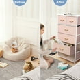 thumbnail image 6 of Pellebant Pink 6-Drawer Dresser Chest Vertical Tower, 6 of 8