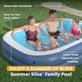 thumbnail image 3 of H2OGO! 8 Foot 4 Inch by 70 Inch Summer Bliss Shaded Inflatable Pool, 3 of 8