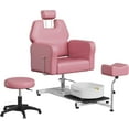 thumbnail image 1 of Chaise de Pédicure avec Bassin pour Pieds, Bain de Pieds Hydraulique avec Rotation à 360°, Unité de Pédicure Réglable en Hauteur, 1 of 6