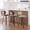 H, variant on 26 Inch Counter Height Swivel Bar Stools, Set of 2 Upholstered Faux Leather Bar Chairs with Walnut Back, Bentwood Legs, Mid Century Modern Island Stools for Kitchen Counter