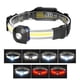 thumbnail image 1 of Linterna frontal USB de 7 modos, lámpara de cabeza LED COB súper brillante, linterna de cabeza con manos libres para correr, acampar, pescar, andar en Soledad Faro COB, 1 of 10