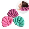 thumbnail image 3 of Almohada de baño inflable con forma de concha y soporte para el cuello ultra suave con ventosas seguras para una relajación máxima, 3 of 7