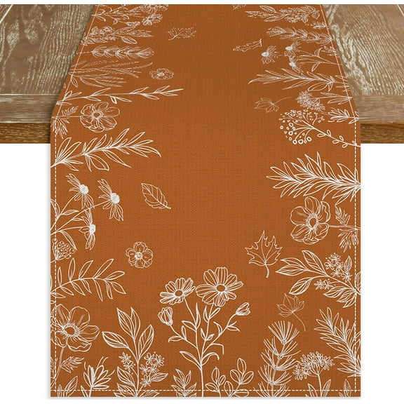 Fall Thanksgiving Table Runner, Fall Table Decorations Autumn Table Runners Seasonal Fall Thanksgiving Holiday Decor for Indoor Outdoor Dining Table 13x72 Inches
