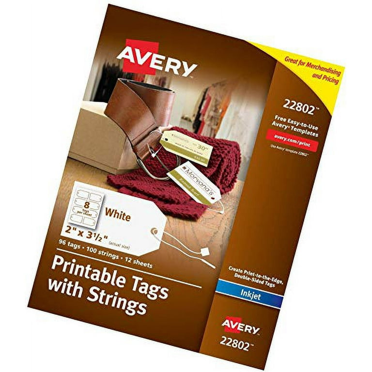 Avery Printable Business Cards, Inkjet Printers, 90 Cards, 2 x 3.5, Clean  Edge, Heavyweight (28878)