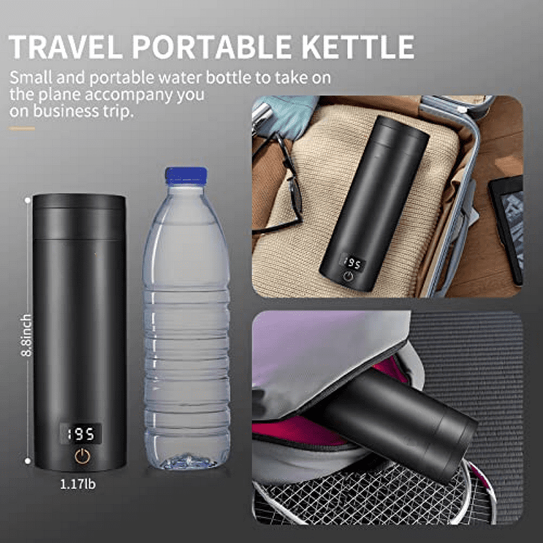 Small Electric Kettle, Travel Mini Hot Water Boiler Heater, 304 Stainless  Steel Portable Electric Kettles For Boiling Water, 5 Mins Coffee Kettle  Travel Teapot With Auto Shut-off, Summer Winter Drinkware, Back To