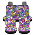 thumbnail image 2 of Qpednta Fashion Daisy Car Seat Covers Full Set for Women Automotive Accessories Universal Fit for Car,Truck,SUV,Vans Elastic Front & Rear Auto Seats Protector, 2 of 7
