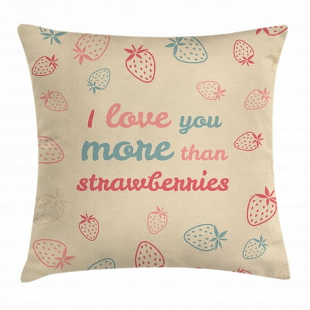 I Love You More Throw Pillow Cushion Cover Fun Quote And Pastel
