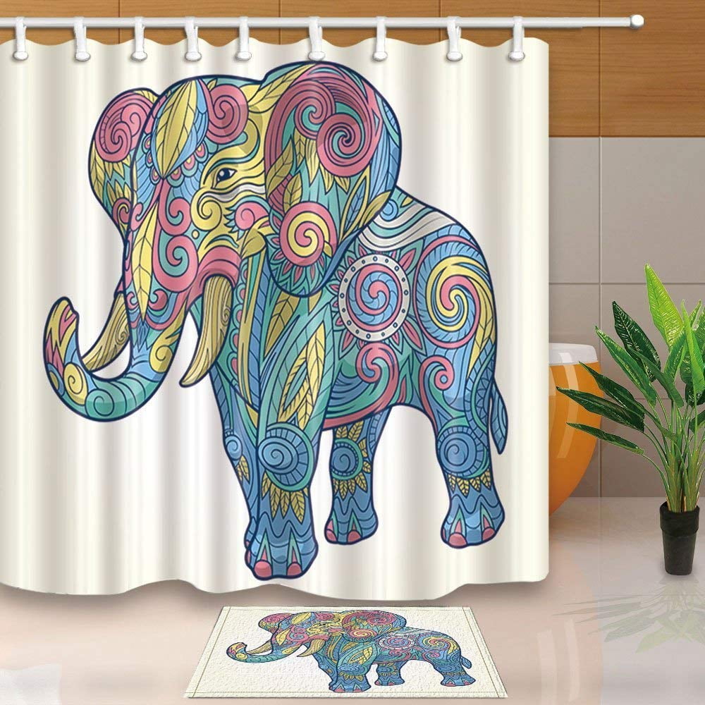 BPBOP Boho Bohemian Elephants Decor Tribal Ethnic Pastel Elephant