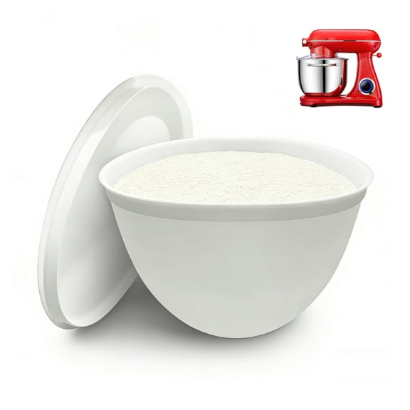 Silicone Bowl Liner for 5 Quart Stand Mixers | Heat Resistant, Easy to Clean, Includes Sealable Lid (Black)