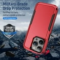 thumbnail image 4 of Entronix Heavy Duty Case designed for Apple iPhone 16 Pro, Protection Shockproof Dropproof Dustproof Anti-Scratch Phone Case Cover for Apple iPhone 16 Pro Heavy Duty Case, Red, 4 of 6