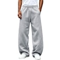 thumbnail image 4 of Men's Solid Color Pocket Drawstring Elastic Waist Casual Fashion Jogger Pants, 4 of 5