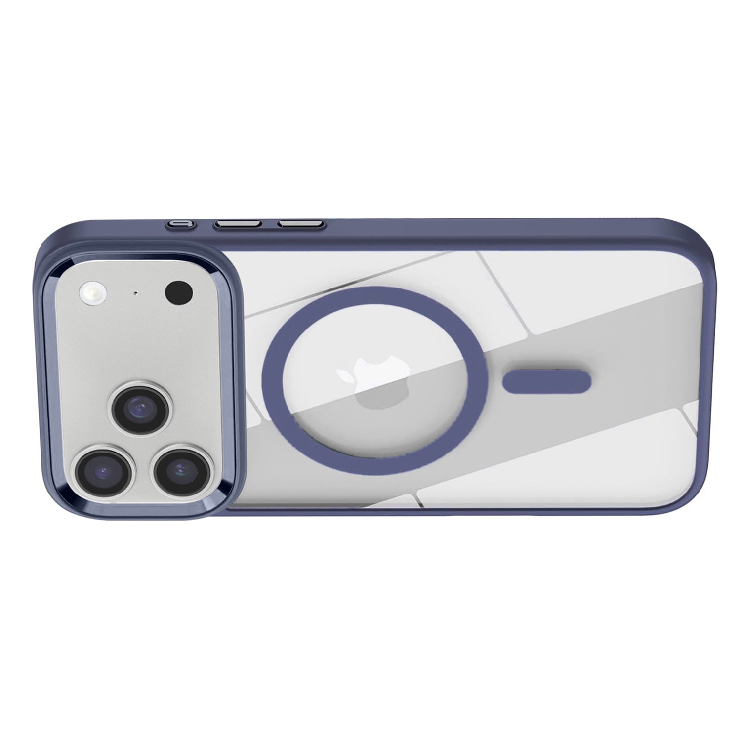 Crystal Clear Magnetic Cover for iPhone 17 Pro Max - Blue