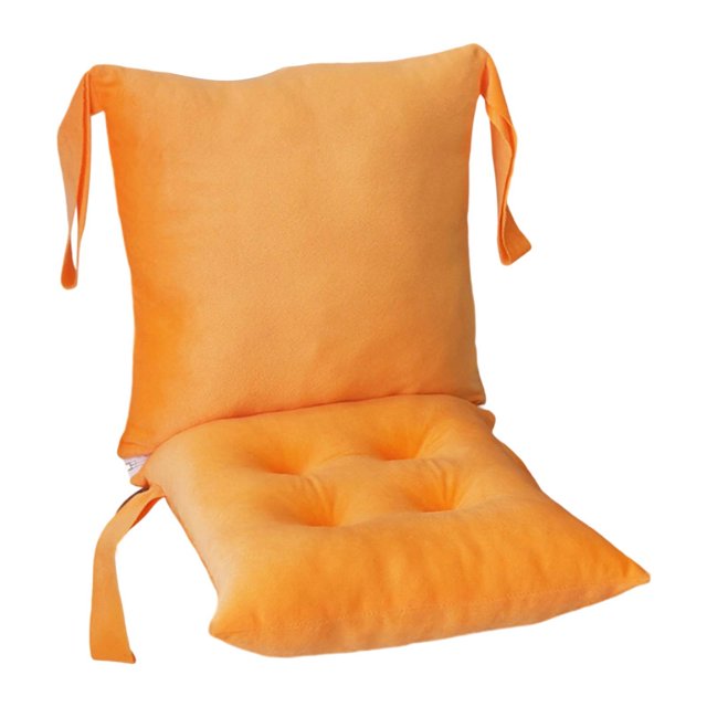 Cojín para silla con respaldo, ligero, antideslizante, suave, ergonómico, para silla Naranja