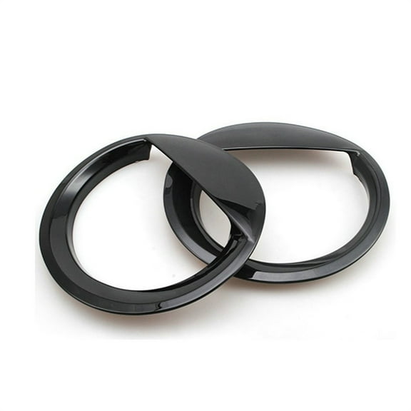 Yassdwbn Pair Front Headlight Lamp Trim Cover Angry Eyes Style For Jeep Patriot 2011-2017