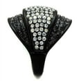 thumbnail image 4 of Luxe Jewelry Designs Women's IP Black Plated Stainless Steel Ring with Multi Color Crystals - Size 8, 4 of 4