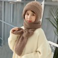 thumbnail image 3 of harmtty Ladies Winter Hat Women Warm Hat Women's Winter Hat Knitted Thick Solid Color Double layered Windproof Warm Soft Ear Elastic Anti slip Khaki, 3 of 8