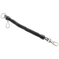 thumbnail image 2 of 4X Lobster Clasp Black Spring Stretchy Coil Cord Strap Keychain Key Chain Rope, 2 of 8
