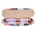 thumbnail image 1 of Metal Frame Blue Light Blocking Lens Reading Glasses Unisex Men Women Elderly Glasses(+400 ), 1 of 5