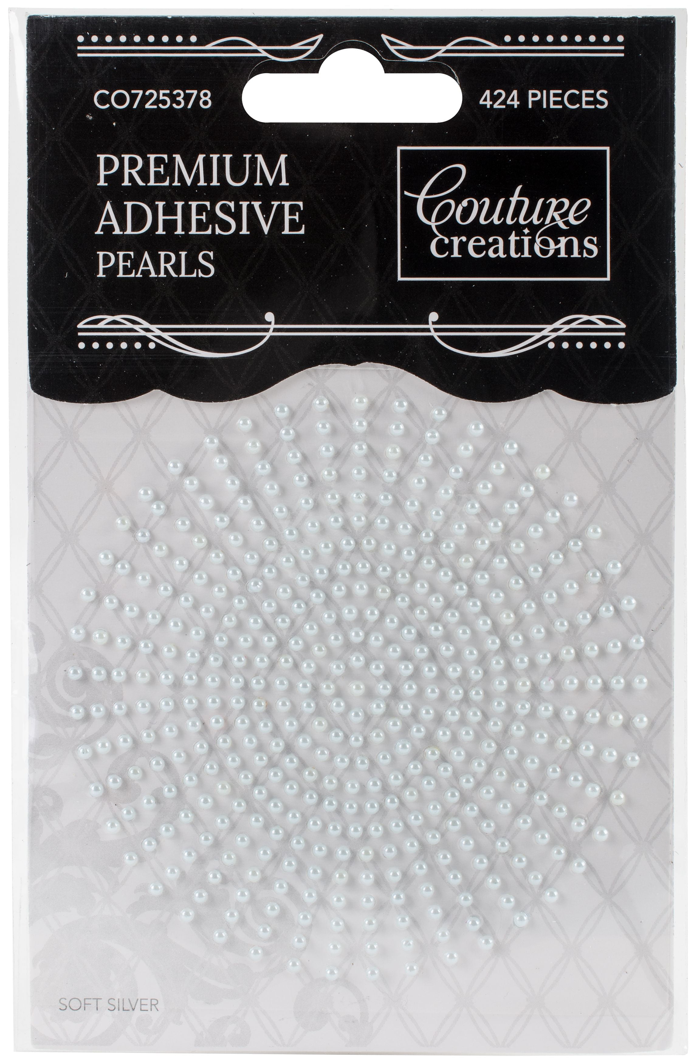 Couture Creations SelfAdhesive Pearls 2mm 424/PkgSoft Silver