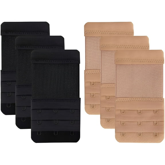 TELOLY Bra Extender 3 Hook, Stretchy Soft and Comfortable Bra Strap Extender