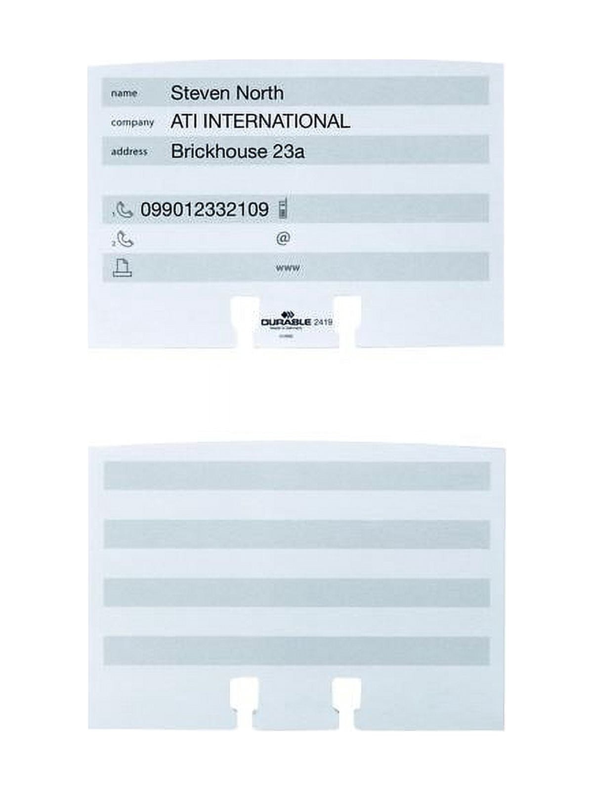 DURABLE Telindex Case, Black Flip Rotary Address Card File, 500 Double-Sided Cards, 25 Alphabetical Dividers