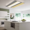 thumbnail image 3 of Yellow Morocco Magnetic Fluorescent Light Covers for Ceiling Lights 2 x 4 Feet, Geometric Grey Stripes Modern Office Classroom Kitchen Drop Ceiling Light Covers Lighting Filters Shade Panel 3 Packs, 3 of 9