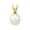 Colorname Misc: Yellow / 6mm, variant on 14k Yellow Gold 6mm White Freshwater Cultured Pearl Pendant Necklace - Pendant for Women