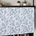 thumbnail image 5 of Blue Spring Floral Rod Pocket Curtain Valance, Flowers Leaves Pastoral Botanical Farmhouse Window Valance for Living Room, Bedroom, Kitchen 42"W x 12"L, 5 of 9