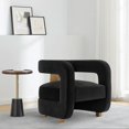 thumbnail image 2 of Modern Amirah Velvet Accent Chair in Black, 2 of 7