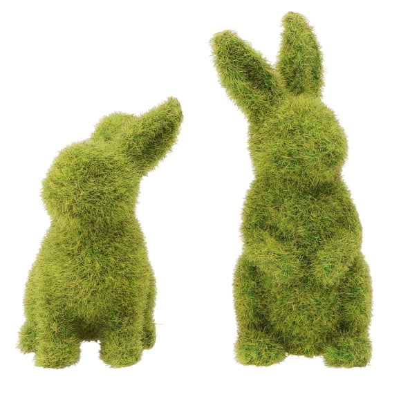 piezas de adorables adornos de conejo con diseño de escena, decoración de conejo de Pascua.