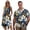 Blue Vintage Floral, variant on Mens Casual Shirts Hawaii Dress Red Polynesian Tribal Washable Couple Matching Outfits Summer Dress with Pockets for Summer Vacation Trip Soft and Comfortable