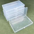 thumbnail image 4 of Gebildet 6pcs Clear Rectangular Plastic Containers Storage Box Case with lid for Tiny Bead, Pills, Craft Items, Jewellery etc, 4 of 4
